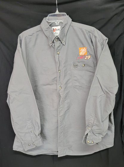 Vintage Tony Stewart Home Depot Racing Long-Sleeved Button Down Shirt