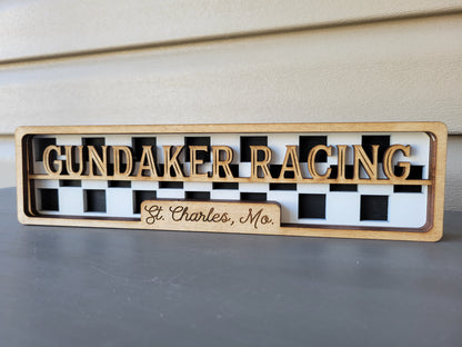 Custom Personalized Four Layer Stacked Wood Sign