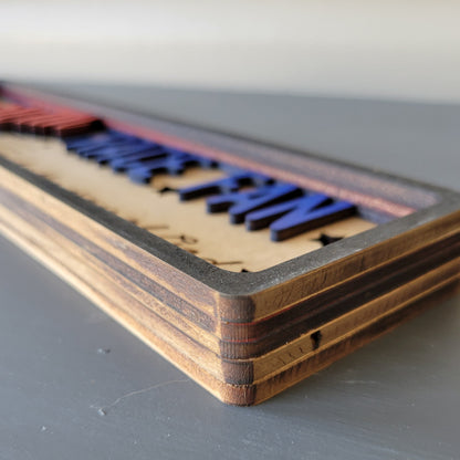Custom Personalized Four Layer Stacked Wood Sign