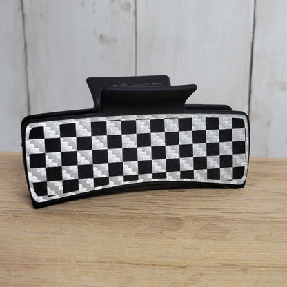 Checkered Hair Claw Clip