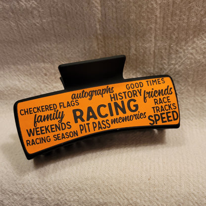 LARGE Race Words Hair Claw Clip