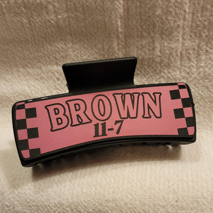 LARGE Custom Race Team Hair Claw Clip