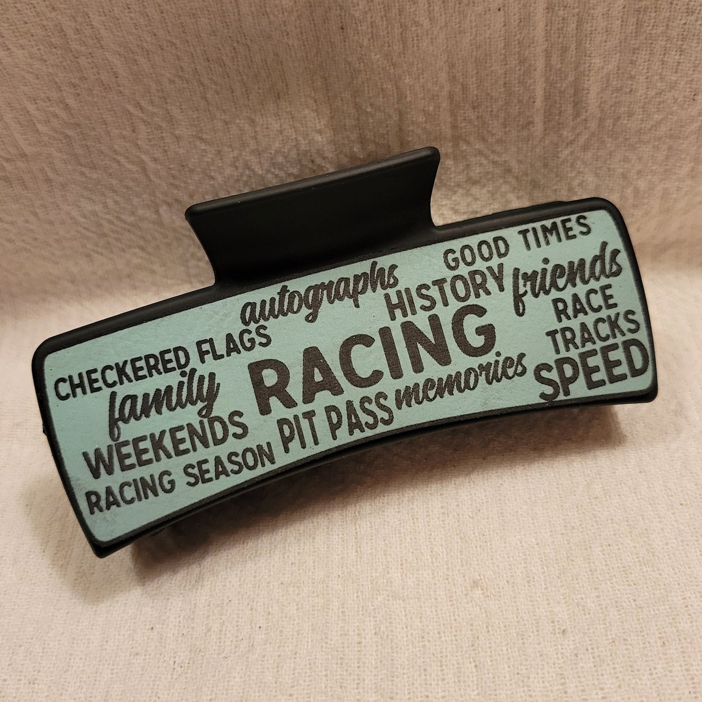 LARGE Race Words Hair Claw Clip