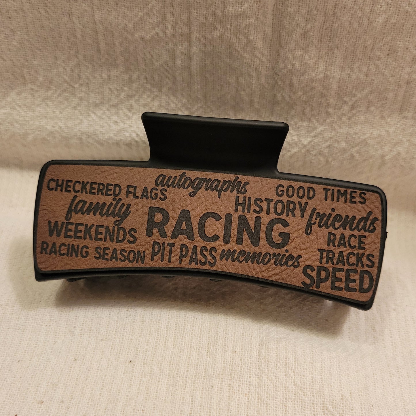 LARGE Race Words Hair Claw Clip