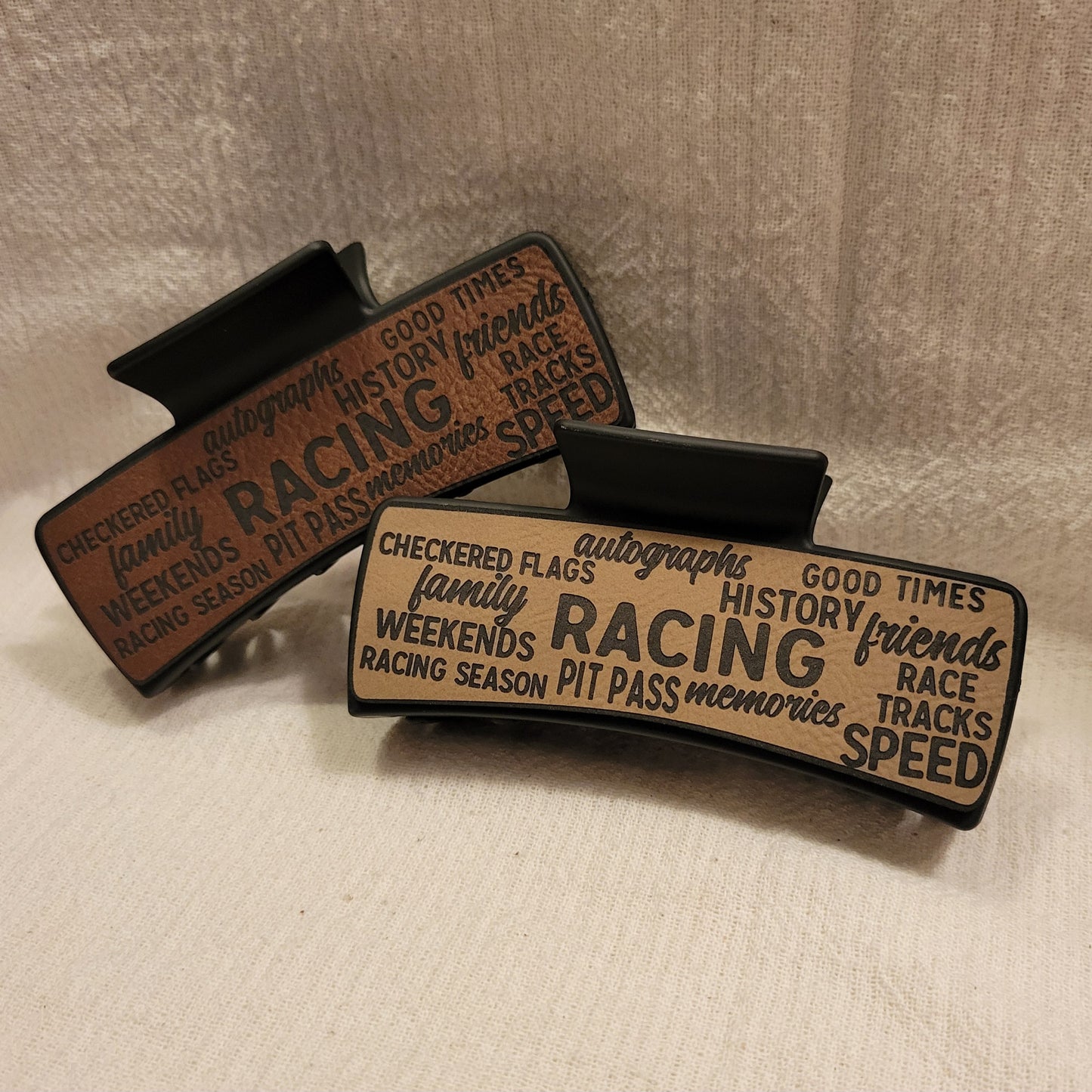 LARGE Race Words Hair Claw Clip
