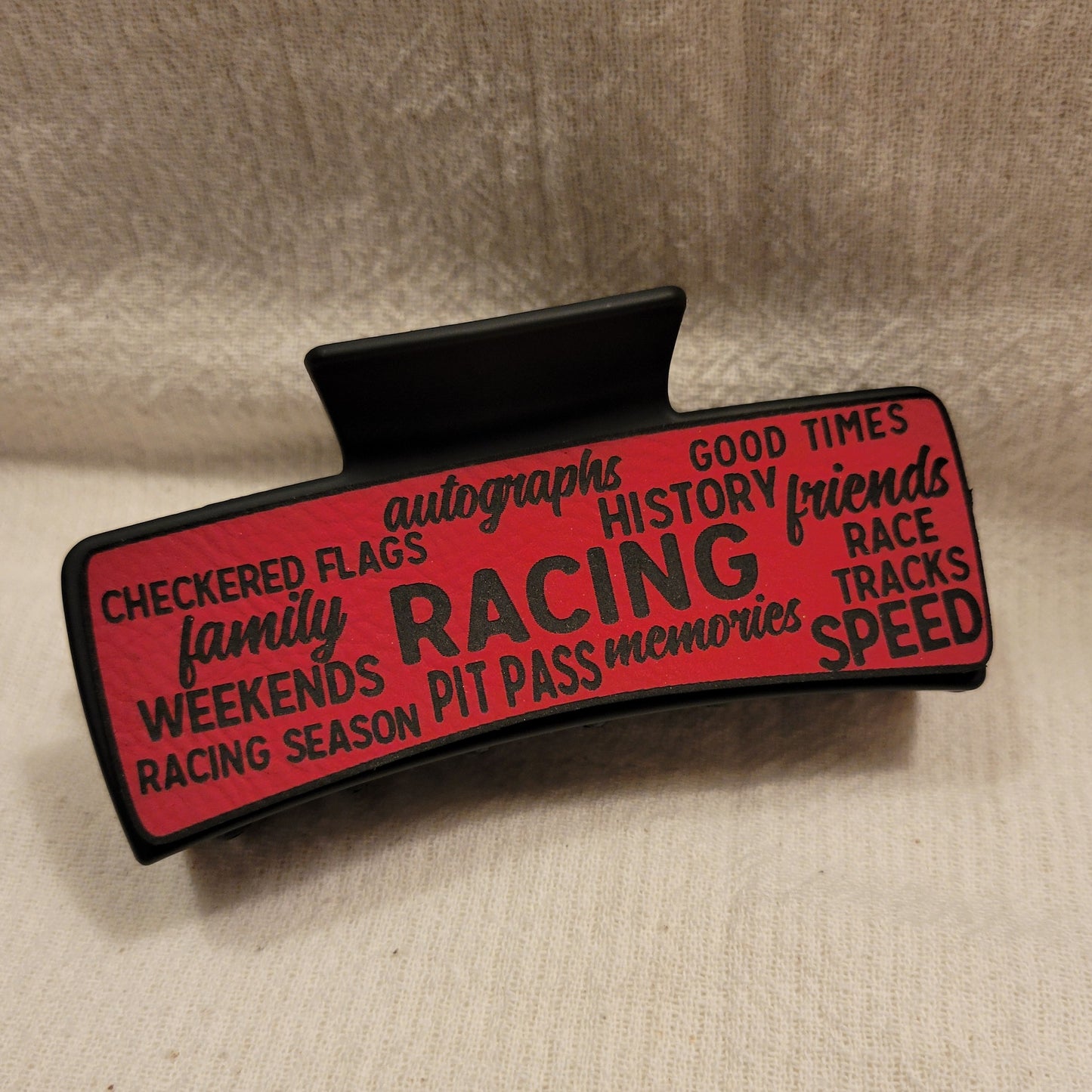 LARGE Race Words Hair Claw Clip