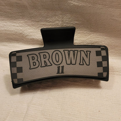 LARGE Custom Race Team Hair Claw Clip
