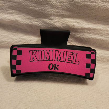LARGE Custom Race Team Hair Claw Clip