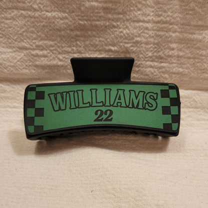 LARGE Custom Race Team Hair Claw Clip