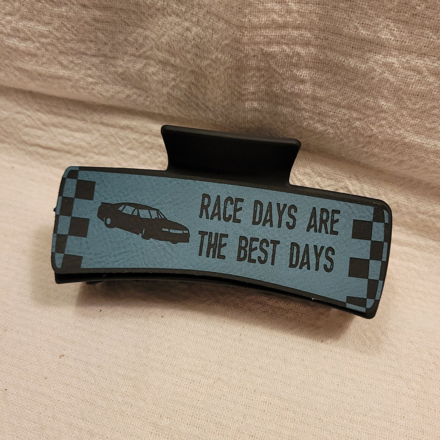 LARGE Race Car Race Days Best Days Hair Claw Clip