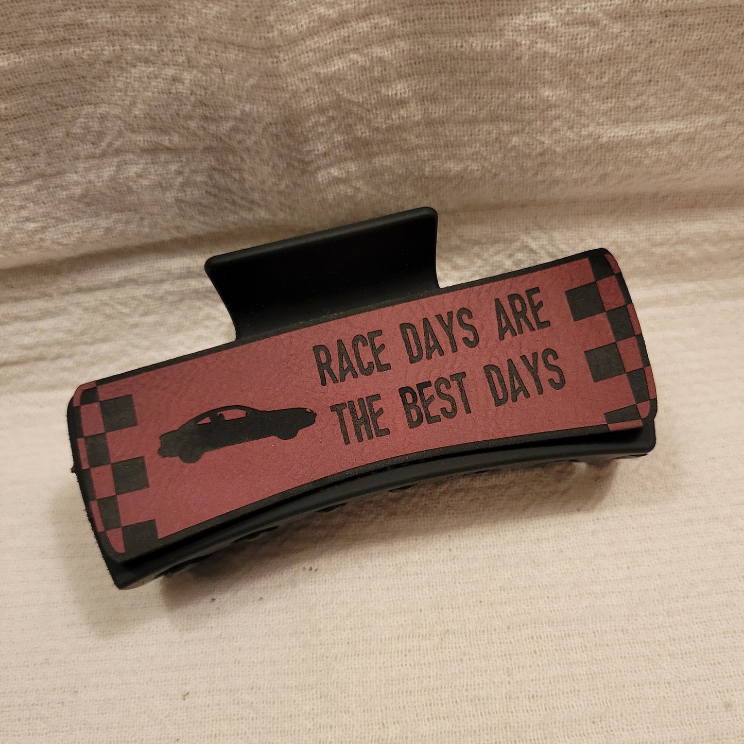 LARGE Race Car Race Days Best Days Hair Claw Clip