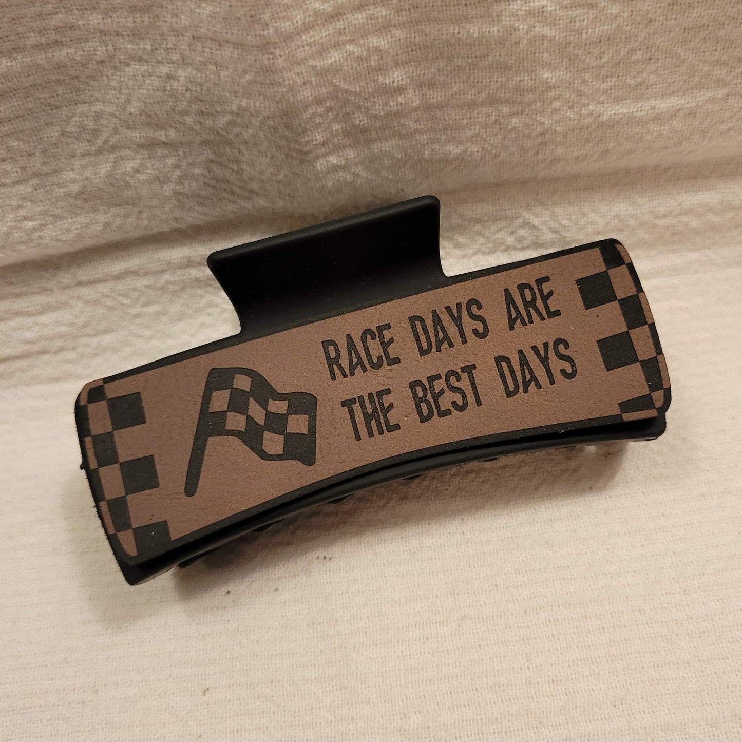 LARGE Race Car Race Days Best Days Hair Claw Clip