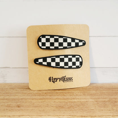 Checkered Barrettes