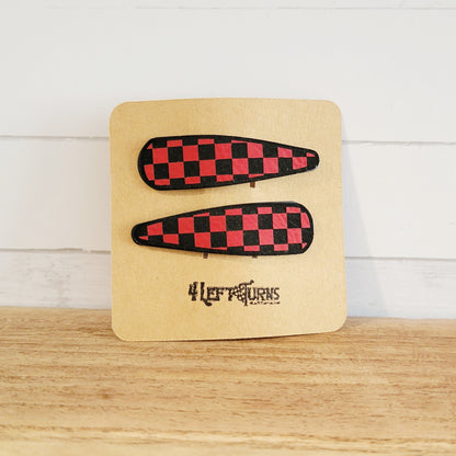 Checkered Barrettes