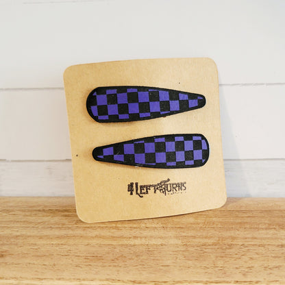 Checkered Barrettes