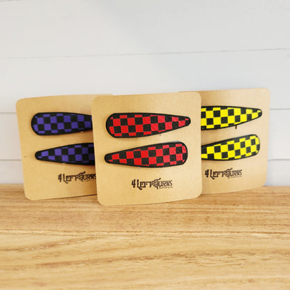 Checkered Barrettes