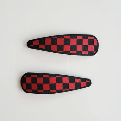 Checkered Barrettes