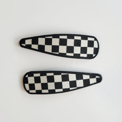 Checkered Barrettes