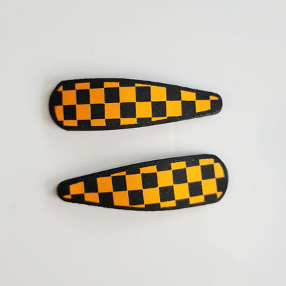 Checkered Barrettes