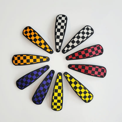 Checkered Barrettes