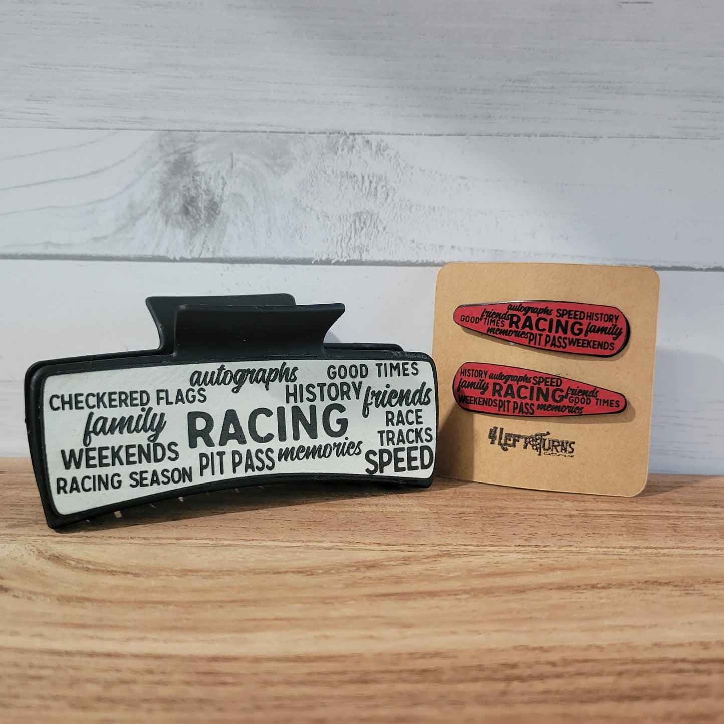 Race Words Barrettes