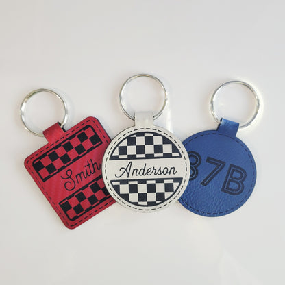 Personalized Leatherette Key Fob