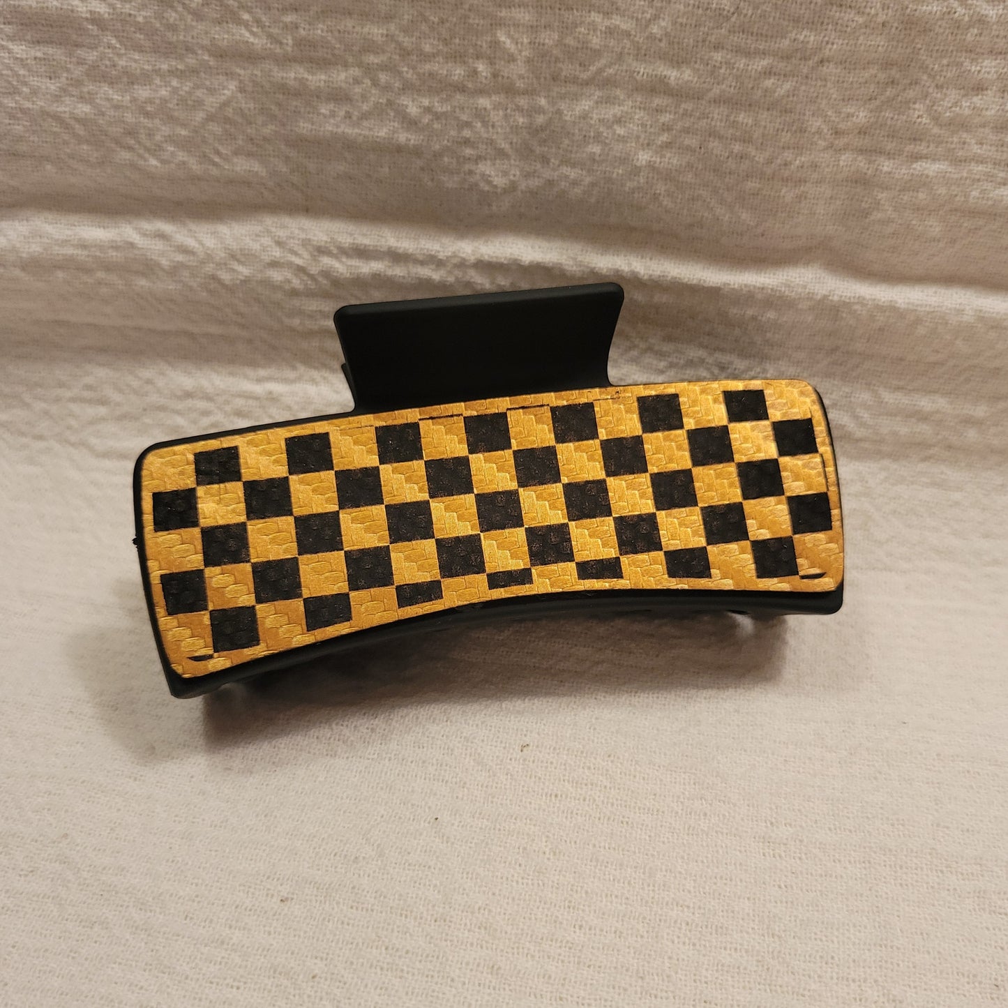 Checkered Hair Claw Clip