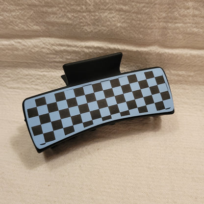 Checkered Hair Claw Clip