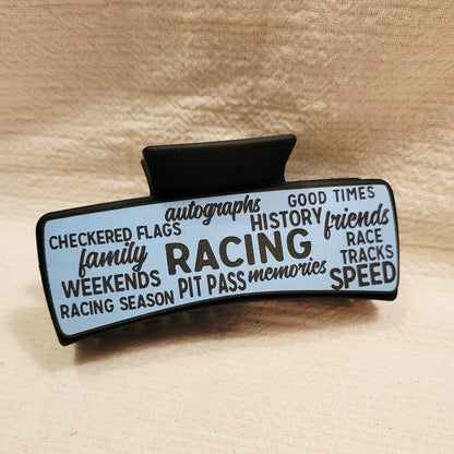 Race Words Hair Claw Clip