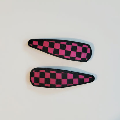 Checkered Barrettes