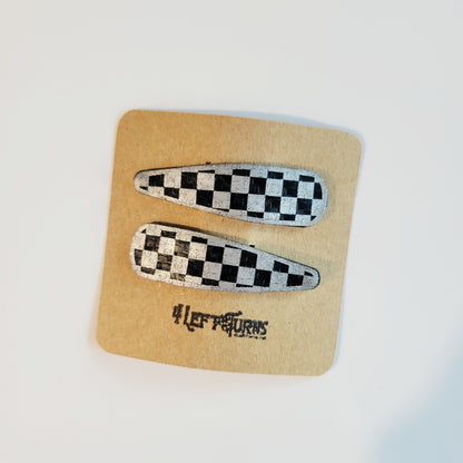 Checkered Barrettes