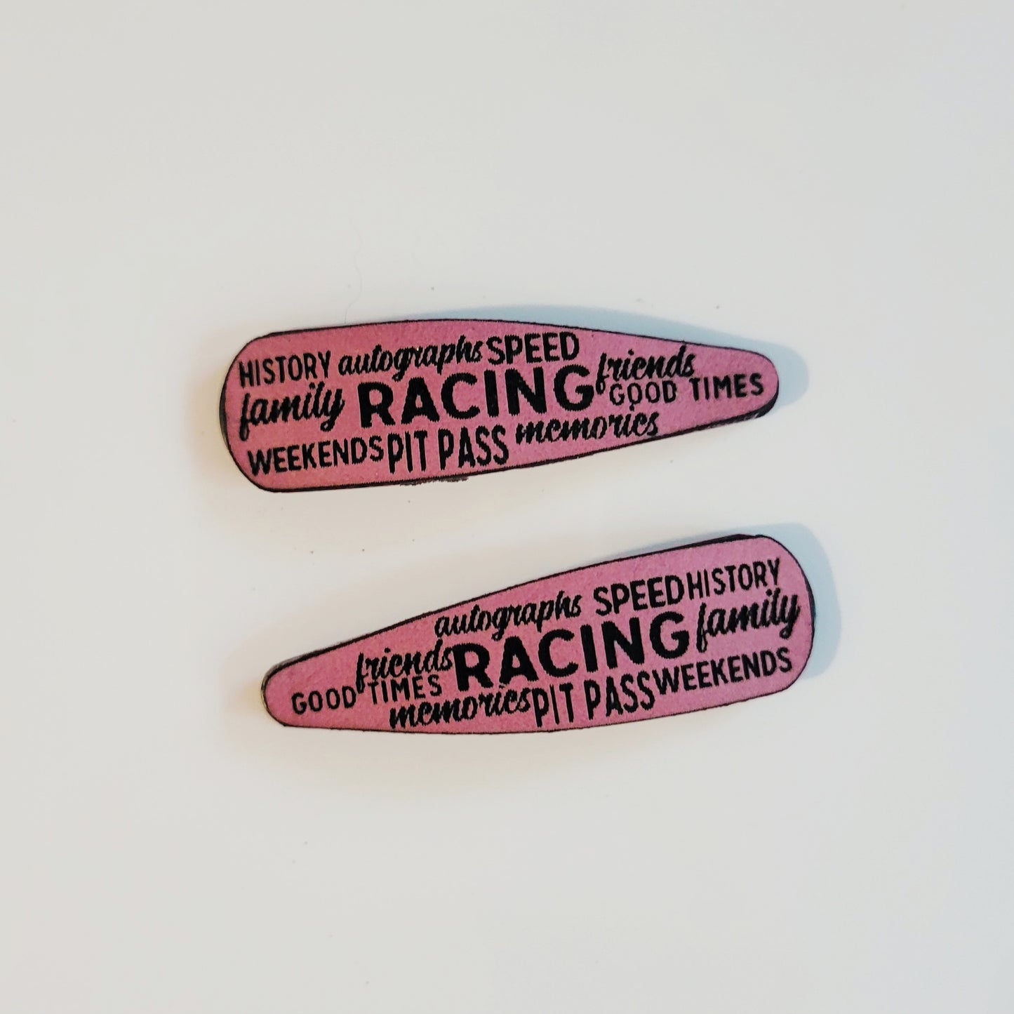 Race Words Barrettes