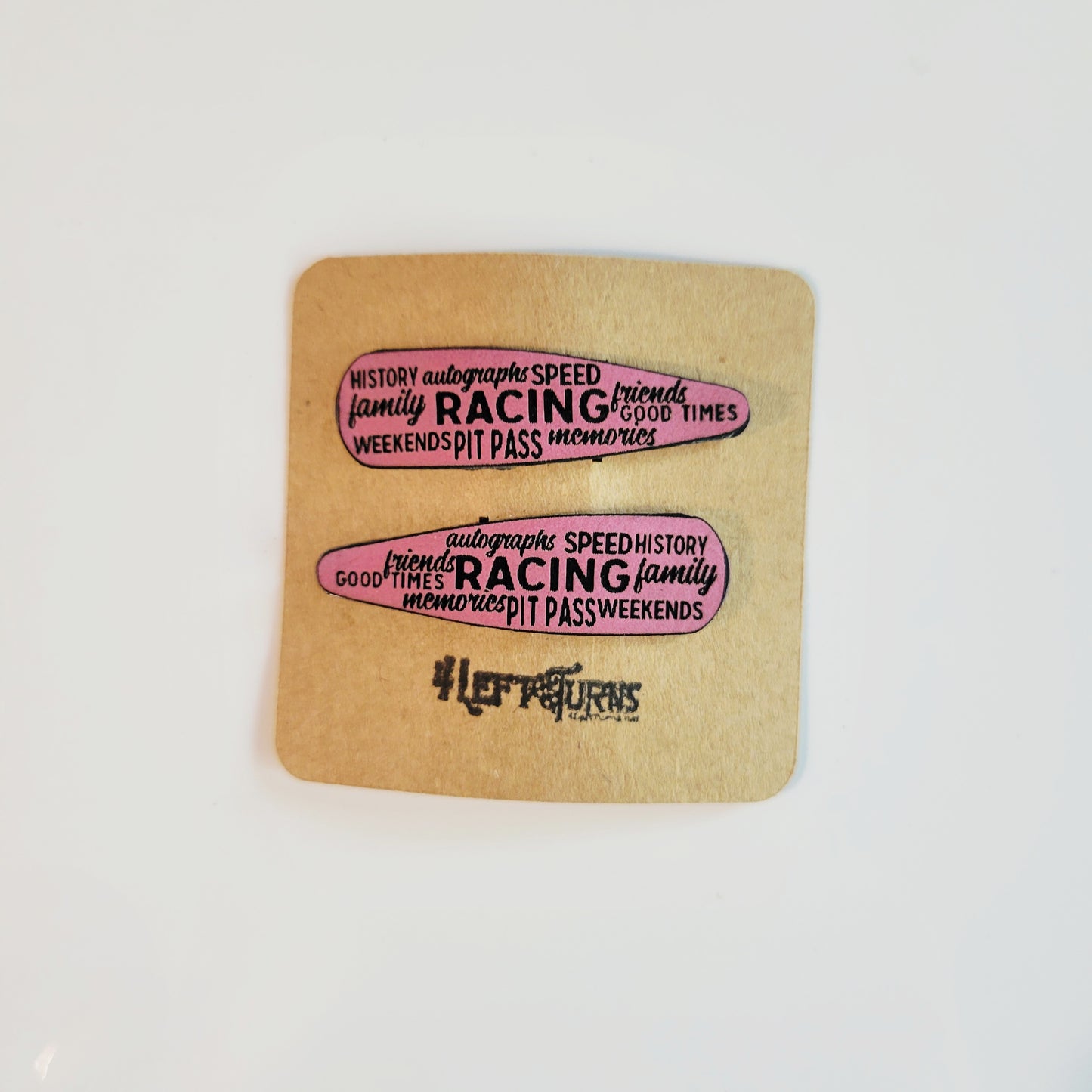 Race Words Barrettes