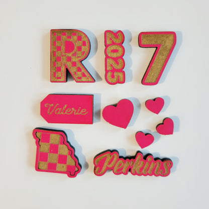Racing Christmas Ornament Personalized with Drop In Charms