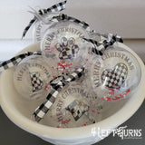 Checkered State Clear Floating Ornaments