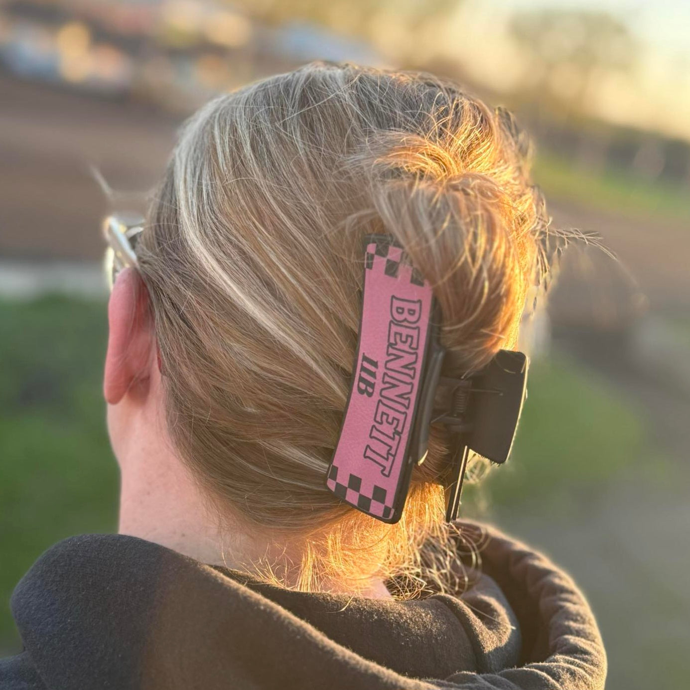 LARGE Custom Race Team Hair Claw Clip