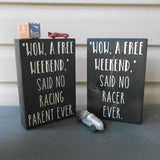 Chunky Racing Wood Signs