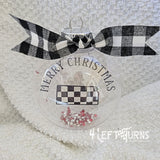 Checkered State Clear Floating Ornaments