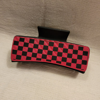 Checkered Hair Claw Clip