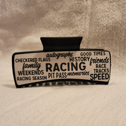 LARGE Race Words Hair Claw Clip
