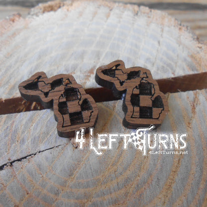 Checkered State Pierced Post Earrings