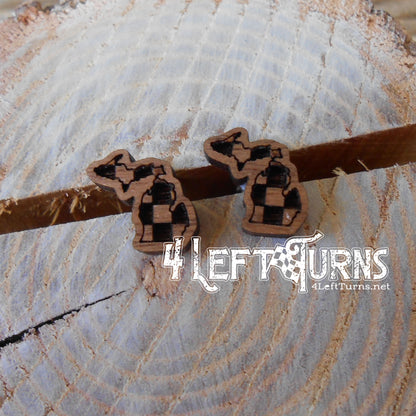 Checkered State Pierced Post Earrings