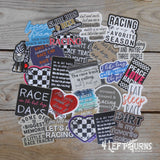 4 Left Turns Racing Stickers for Phones Tablets Laptops Water Bottles