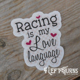 4 Left Turns Racing Stickers for Phones Tablets Laptops Water Bottles