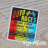 Racing poster sticker.