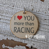 Race Car Number Custom Silicone Bead Key Fob