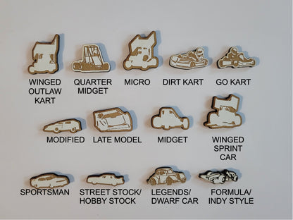 Racing Christmas Ornament Personalized with Drop In Charms