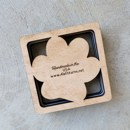 Checkered Paw Print Stacked Wood Sign