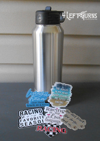 Stainless Steel 32 oz. Water Bottle with 6 FREE Stickers