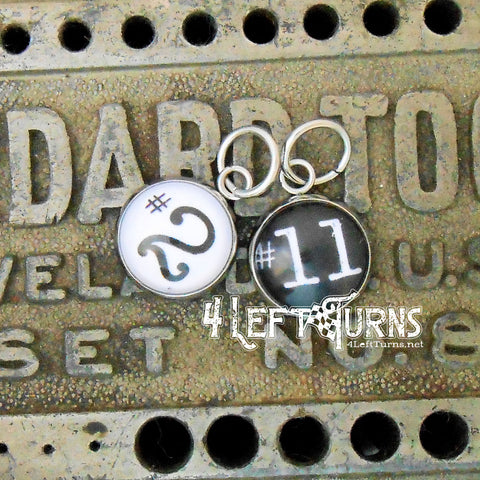 Race Car Number Charms